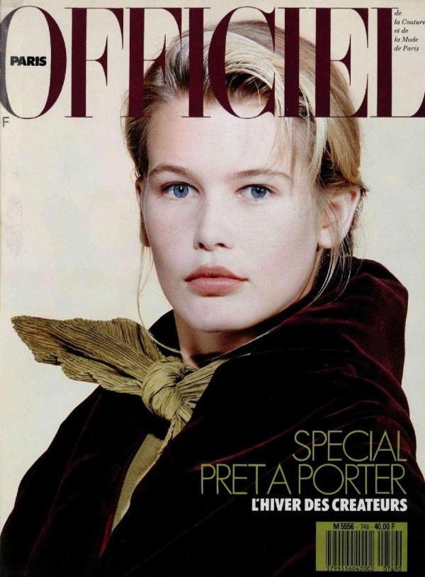 L'Officiel France cover with Claudia Schiffer - June 1989